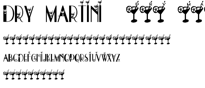 Dry Martini font